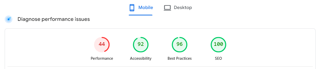 page speed insights
